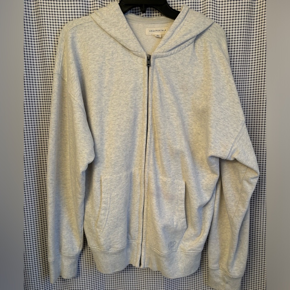 Light gray zip up sweatshirt